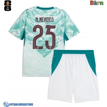 Fotballdrakt Barn Portugal Nuno Mendes #25 Bortedraktsett VM 2026 Kortermet (+ Korte bukser)